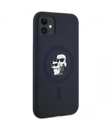 Karl Lagerfeld Silicone Karl&Choupette MagSafe case for iPhone 11 / Xr - black