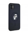 Karl Lagerfeld Silicone Karl&Choupette MagSafe case for iPhone 11 / Xr - black