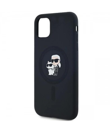 Karl Lagerfeld Silicone Karl&Choupette MagSafe case for iPhone 11 / Xr - black