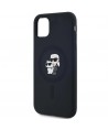 Karl Lagerfeld Silicone Karl&Choupette MagSafe case for iPhone 11 / Xr - black