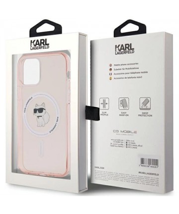 Karl Lagerfeld IML Choupette MagSafe case for iPhone 12/12 Pro - pink