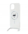 Karl Lagerfeld IML Choupette Head & Cord MagSafe case for iPhone 14 / 13 / 15 - transparent