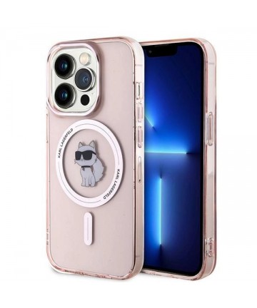 Karl Lagerfeld IML Choupette MagSafe case for iPhone 14 Pro Max - pink