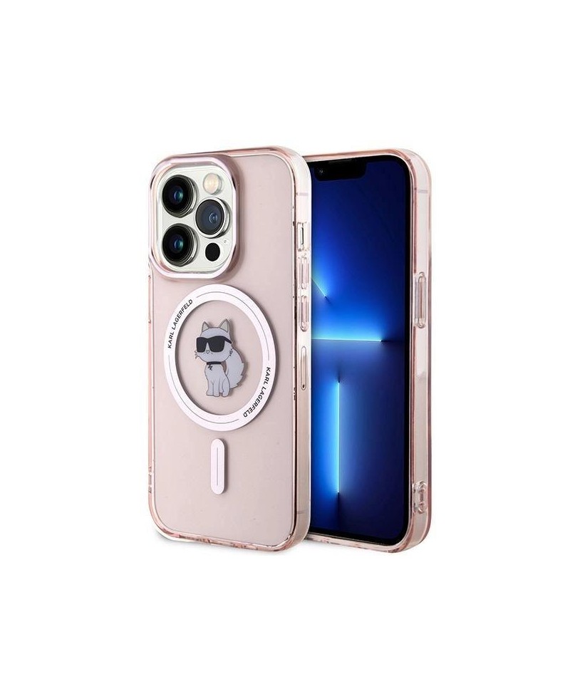 Karl Lagerfeld IML Choupette MagSafe case for iPhone 14 Pro Max - pink