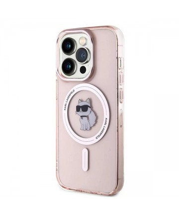 Karl Lagerfeld IML Choupette MagSafe case for iPhone 14 Pro Max - pink