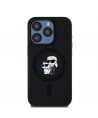 Karl Lagerfeld Silicone Karl&Choupette MagSafe case for iPhone 15 Pro - black