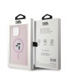 Karl Lagerfeld Silicone Karl&Choupette MagSafe Case for iPhone 15 Pro - Pink