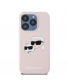 Karl Lagerfeld Silicone Karl&Choupette MagSafe Case for iPhone 15 Pro - Pink
