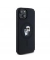 Karl Lagerfeld Silicone Karl&Choupette MagSafe case for iPhone 15 Plus / 14 Plus - black