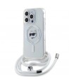 Karl Lagerfeld IML Choupette Head&Cord MagSafe case for iPhone 15 Pro Max - transparent