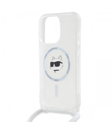 Karl Lagerfeld IML Choupette Head&Cord MagSafe case for iPhone 15 Pro Max - transparent