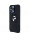 Karl Lagerfeld Silicone Karl&Choupette Ring MagSafe case for iPhone 15 Pro Max - black