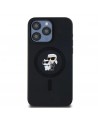 Karl Lagerfeld Silicone Karl&Choupette Ring MagSafe case for iPhone 15 Pro Max - black