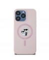 Karl Lagerfeld Silicone Karl&Choupette Ring MagSafe Case for iPhone 15 Pro Max - Pink