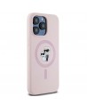 Karl Lagerfeld Silicone Karl&Choupette Ring MagSafe Case for iPhone 15 Pro Max - Pink