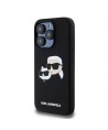 Karl Lagerfeld Silicone Karl&Choupette MagSafe case for iPhone 15 Pro Max - black