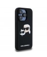Karl Lagerfeld Silicone Karl&Choupette MagSafe case for iPhone 15 Pro Max - black