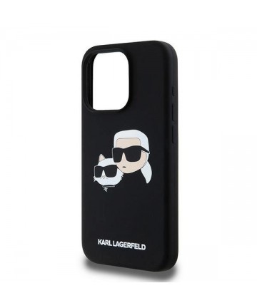 Karl Lagerfeld Silicone Karl&Choupette MagSafe case for iPhone 15 Pro Max - black