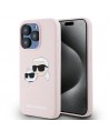 Karl Lagerfeld Silicone Karl&Choupette MagSafe Case for iPhone 15 Pro Max - Pink