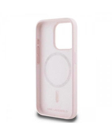 Karl Lagerfeld Silicone Karl&Choupette MagSafe Case for iPhone 15 Pro Max - Pink