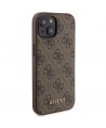 Guess 4G Metal Logo case set for iPhone 15 + 5000mAh MagSafe power bank - brown