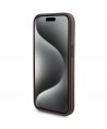 Guess 4G Metal Logo case set for iPhone 15 + 5000mAh MagSafe power bank - brown