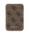 Guess 4G Metal Logo case set for iPhone 15 + 5000mAh MagSafe power bank - brown