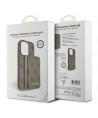 Guess 4G Metal Logo case set for iPhone 15 + 5000mAh MagSafe power bank - brown