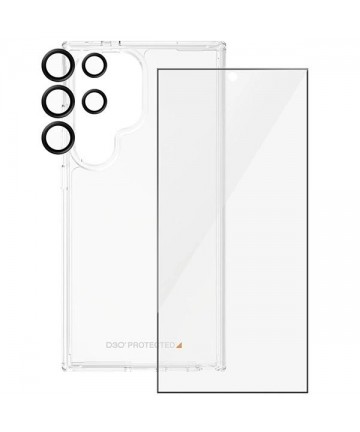 PanzerGlass Bundle 3in1 Transparent Case + Film + Camera Protector for Samsung Galaxy S24 Ultra