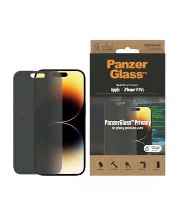 PanzerGlass Classic Fit antibacterial privacy glass for iPhone 14 Pro