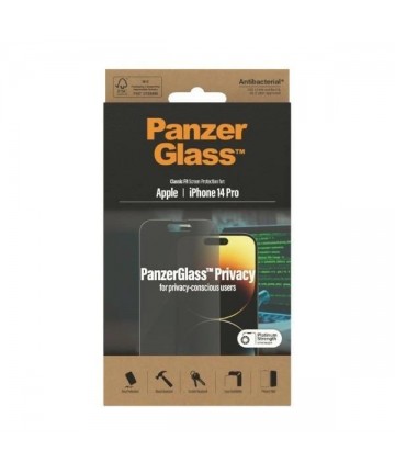 PanzerGlass Classic Fit antibacterial privacy glass for iPhone 14 Pro