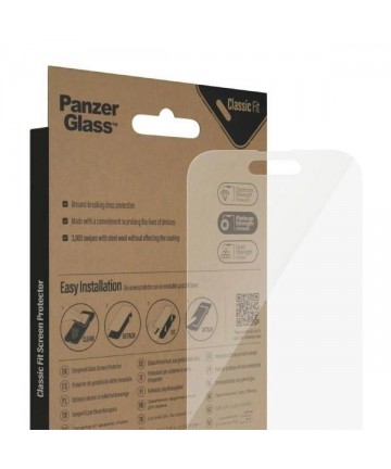 PanzerGlass Classic Fit antibacterial glass for iPhone 14 Pro