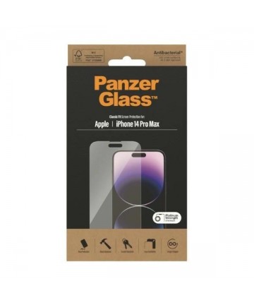 PanzerGlass Classic Fit antibacterial glass for iPhone 14 Pro Max