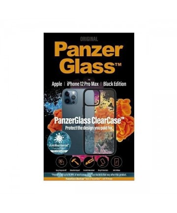 PanzerGlass ClearCase antibacterial case for iPhone 12 Pro Max - transparent and black