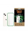 PanzerGlass ClearCase antibacterial case with Military Grade certificate for iPhone 13 / 14 / 15 - transparent green