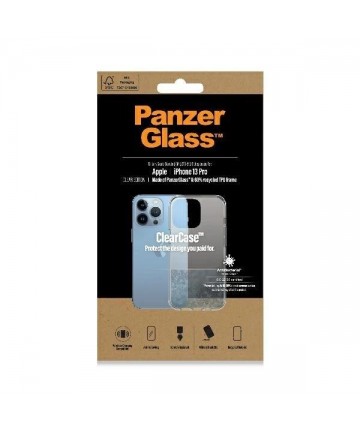 PanzerGlass ClearCase antibacterial Military Grade certified case for iPhone 13 Pro - transparent