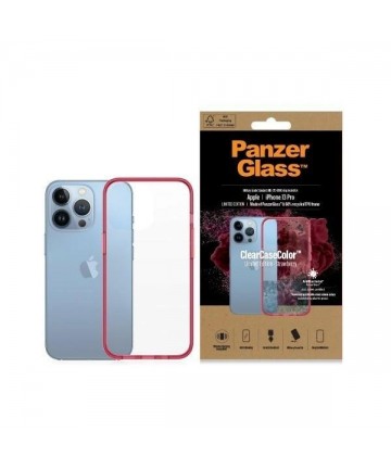 PanzerGlass ClearCase antibacterial Military Grade certified case for iPhone 13 Pro - transparent pink