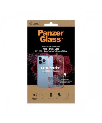 PanzerGlass ClearCase antibacterial Military Grade certified case for iPhone 13 Pro - transparent pink
