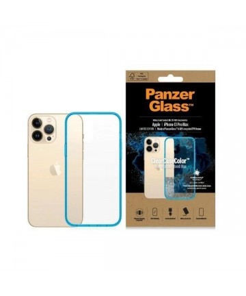 PanzerGlass ClearCase Antibacterial Military Grade Certified Case for iPhone 13 Pro Max - Transparent Blue