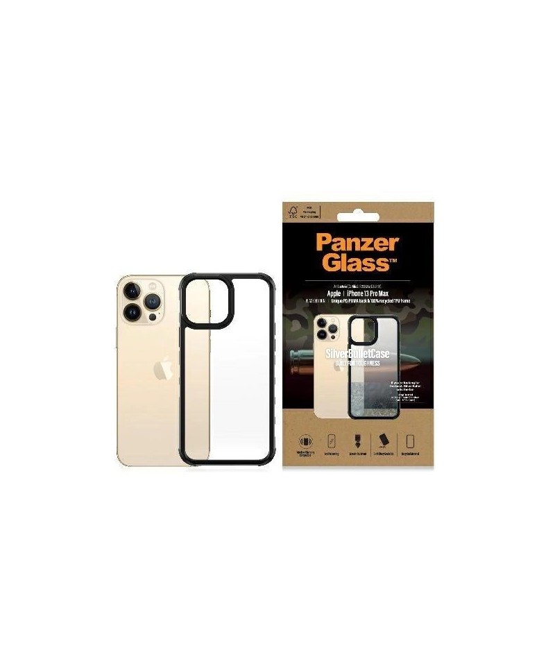 PanzerGlass ClearCase antibacterial Military Grade certified case for iPhone 13 Pro Max - transparent pink