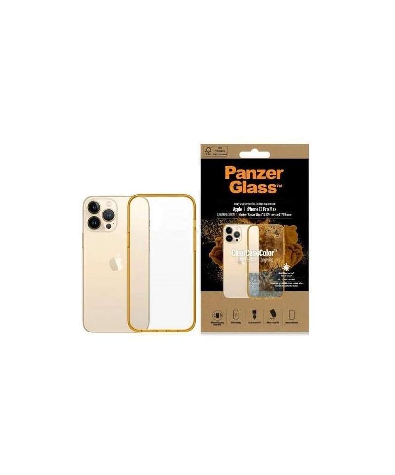 PanzerGlass ClearCase Antibacterial Military Grade Certified Case for iPhone 13 Pro Max - Transparent Yellow