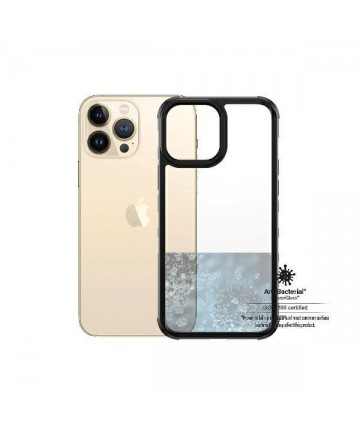 PanzerGlass ClearCase antibacterial Military Grade certified case for iPhone 13 Pro Max - transparent and black