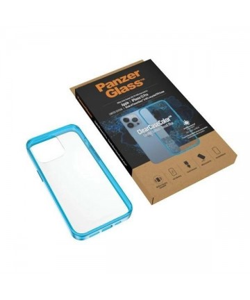 PanzerGlass ClearCase Antibacterial Military Grade Certified Case for iPhone 13 Pro - Transparent Blue