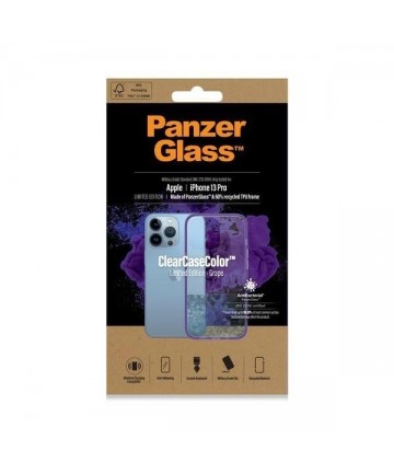 PanzerGlass ClearCase antibacterial Military Grade certified case for iPhone 13 Pro - transparent purple