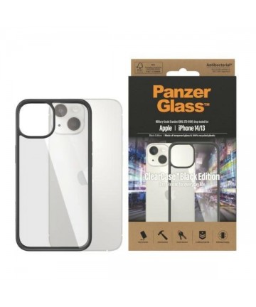 PanzerGlass ClearCase antibacterial case for iPhone 14 / 15 / 13 - transparent and black