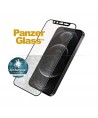 PanzerGlass E2E Microfracture Antibacterial Glass with Swarovsky Crystal Camera Cover for iPhone 12/12 Pro - With Black Frame
