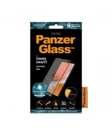 PanzerGlass E2E Microfracture antibacterial glass for Samsung Galaxy A72 - with black frame