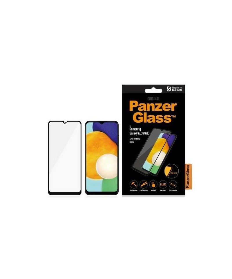 PanzerGlass E2E Regular tempered glass for Samsung Galaxy A03 - with black frame