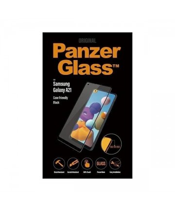 PanzerGlass E2E Regular tempered glass for Samsung Galaxy A21 - with black frame