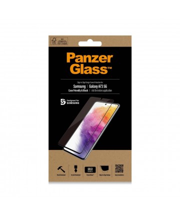 PanzerGlass E2E Regular tempered glass for Samsung Galaxy A73 - with black frame